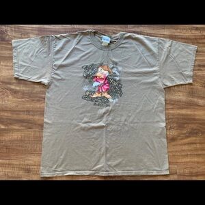 WALT DISNEY World Tan Crew Neck Short Sleeve T-Shirt Top Tee Sz 2XL